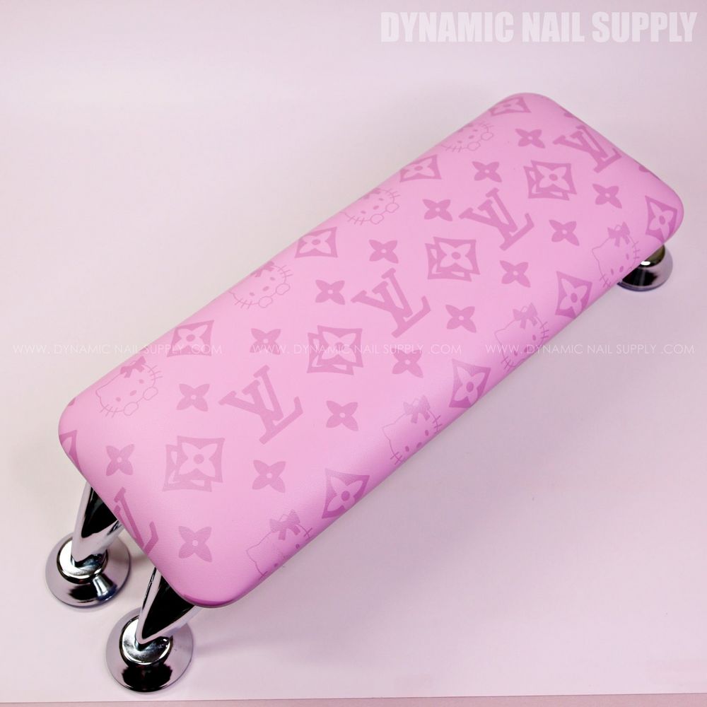 pink LV kitty armrest pillow - 5