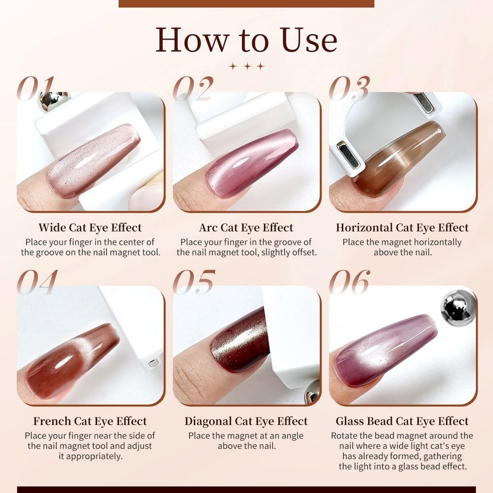 white U-shape cat eye magnet tool - 3